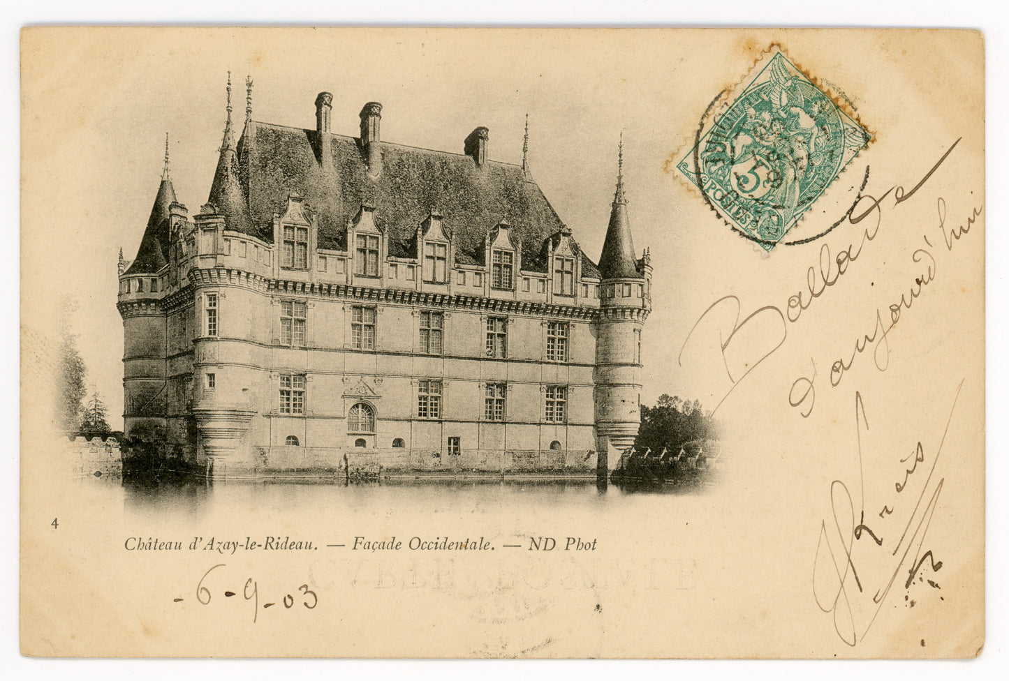 Chateau D'Azay-Le-Rideau 1903