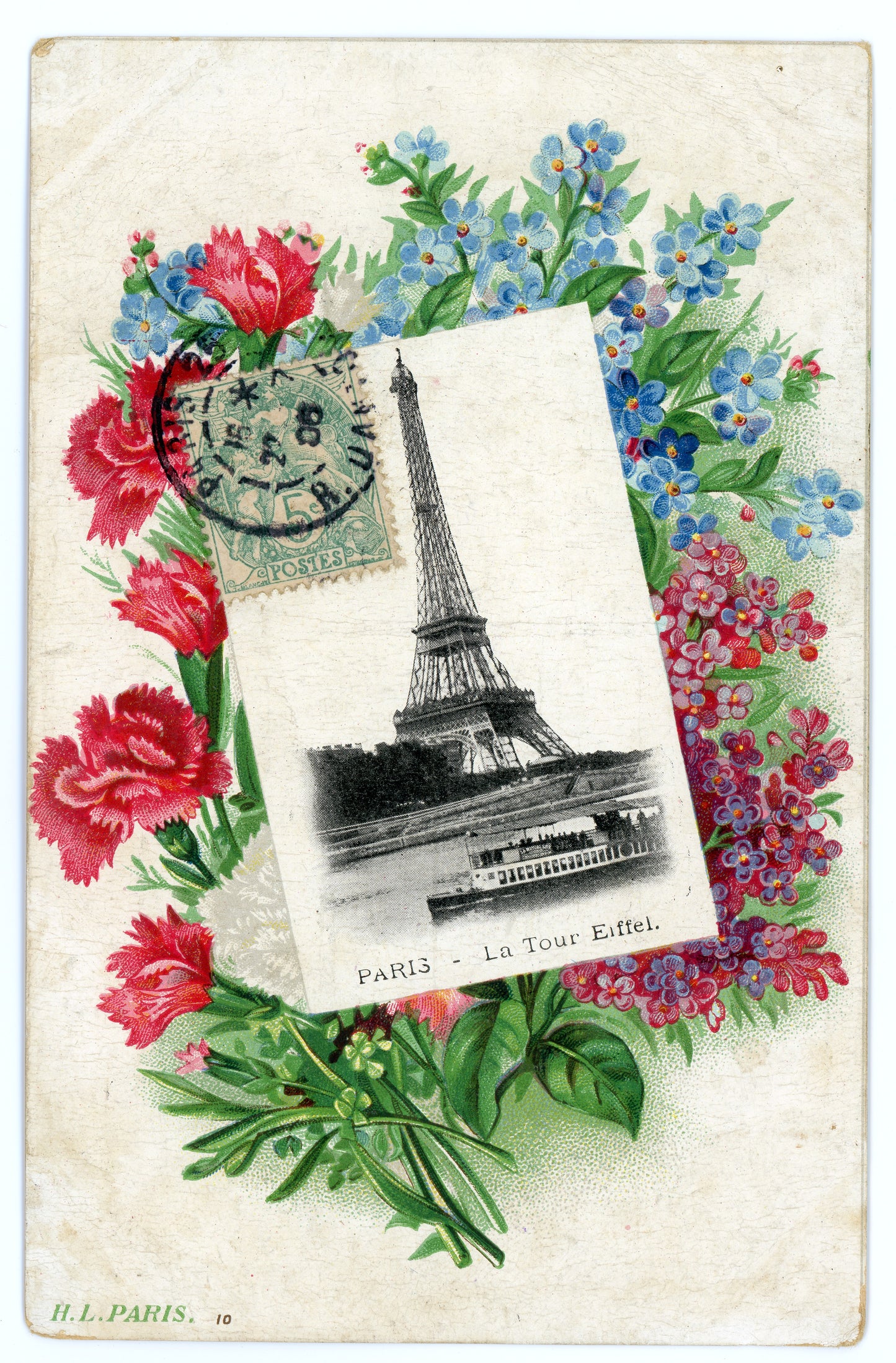 The Eiffel Tower Surrounded by Flowers