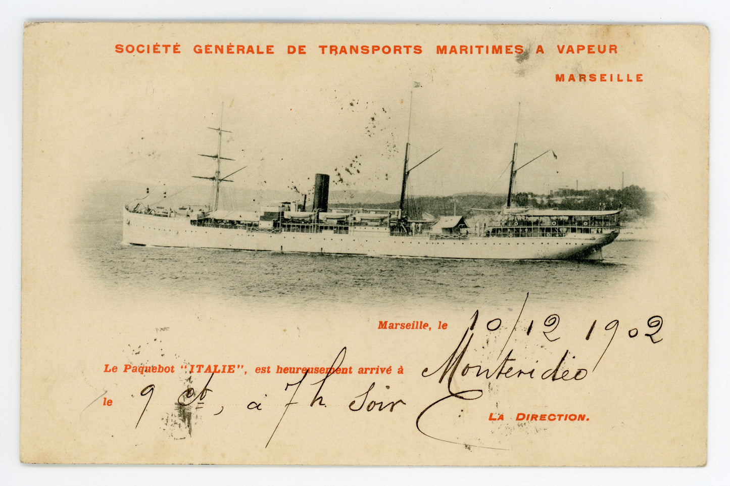 Steamship Italie-Montevideo