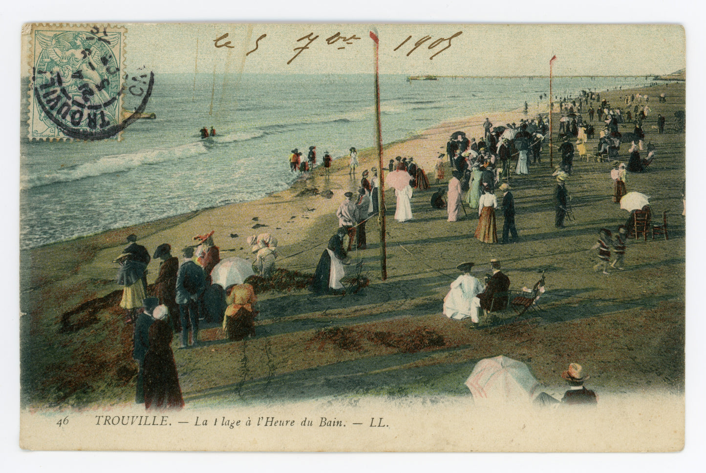 Trouville-The beach at swim time