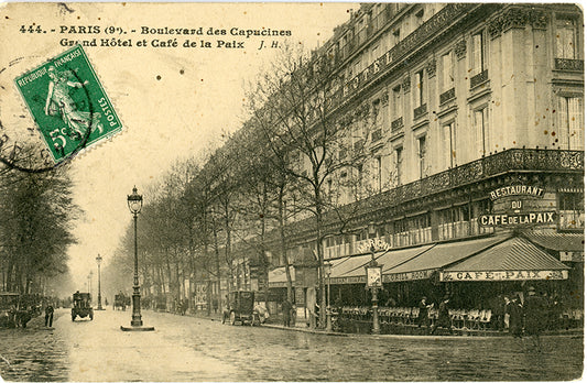 Rainy Morning at Café de la Paix (1911) – Wall Art