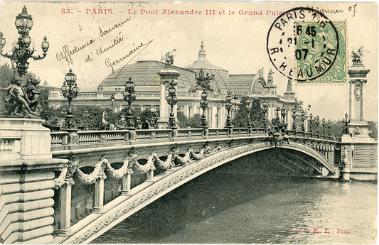 Alexandre III Bridge & Grand Palais View (1907) – Wall Art