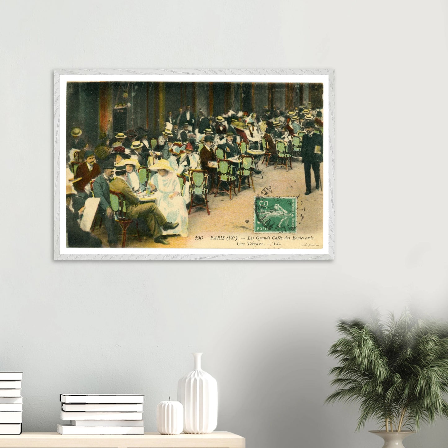 Colorized Café Les Grands Scene (1910) – Wall Art