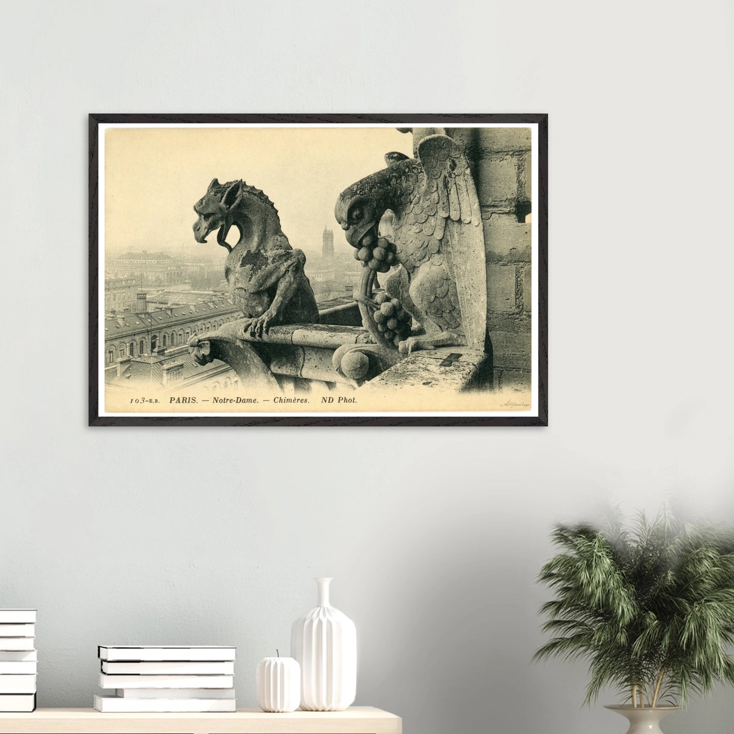 1900s Notre Dame Gargoyles - Iconic Parisian Guardians – Wall Art