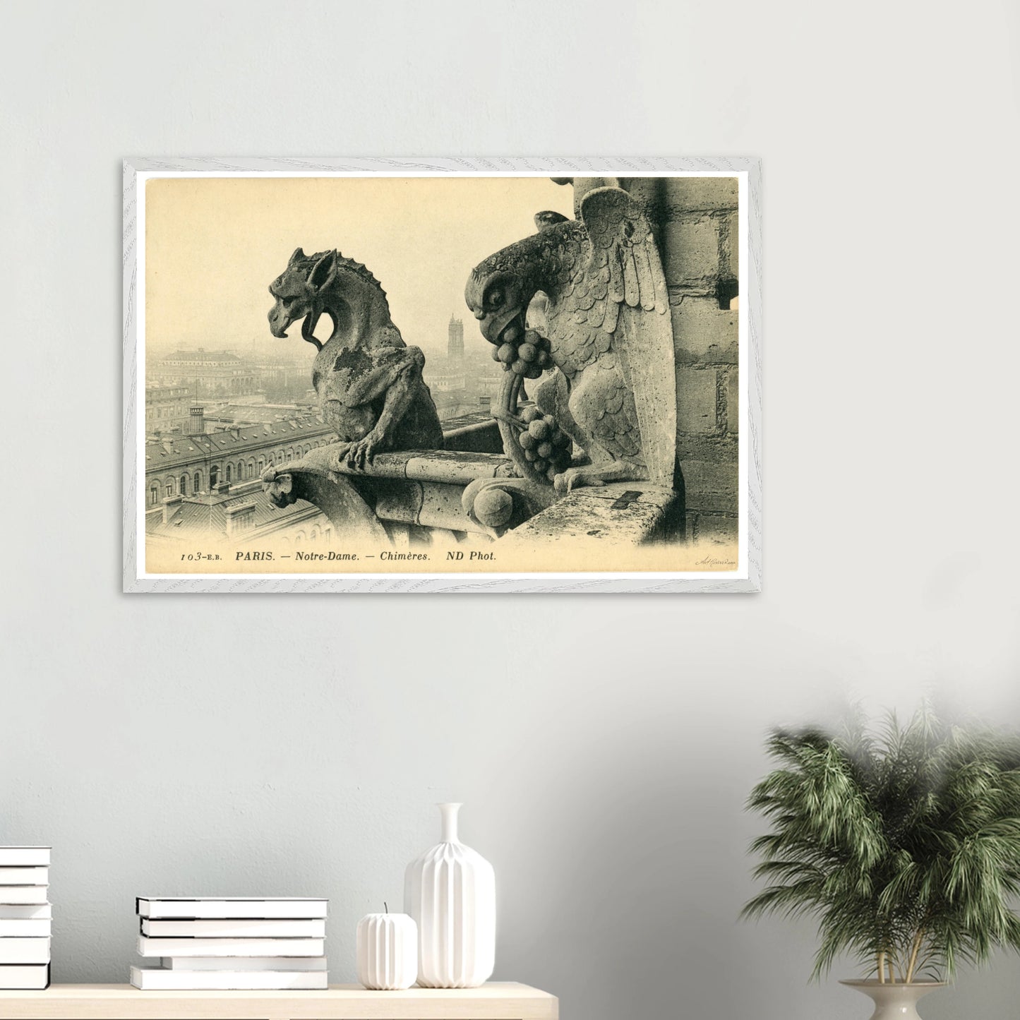 1900s Notre Dame Gargoyles - Iconic Parisian Guardians – Wall Art