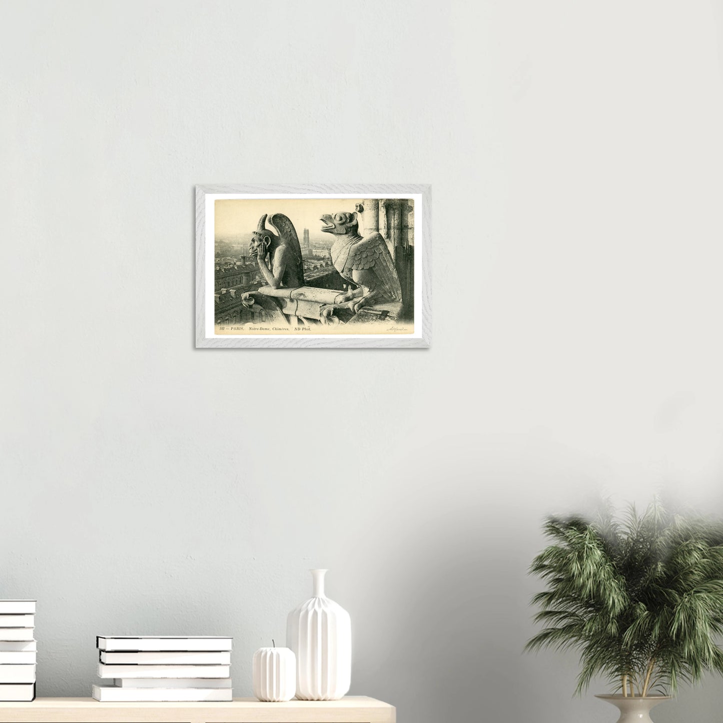 Notre Dame Gargoyle & Paris View (1900-1910) – Wall Art