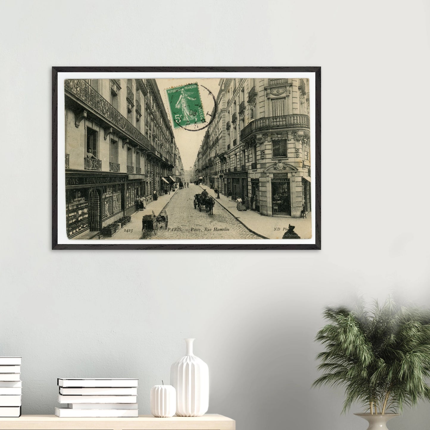 Cobblestone Street in Passy Neighborhood (1909) – Wall Art