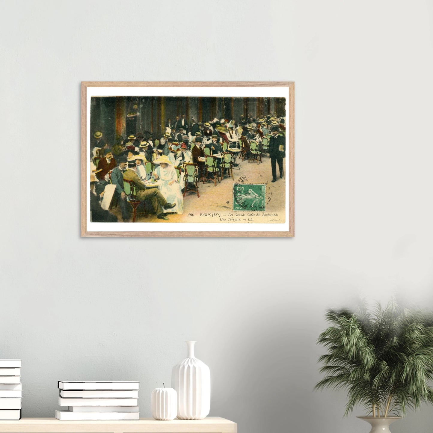 Colorized Café Les Grands Scene (1910) – Wall Art