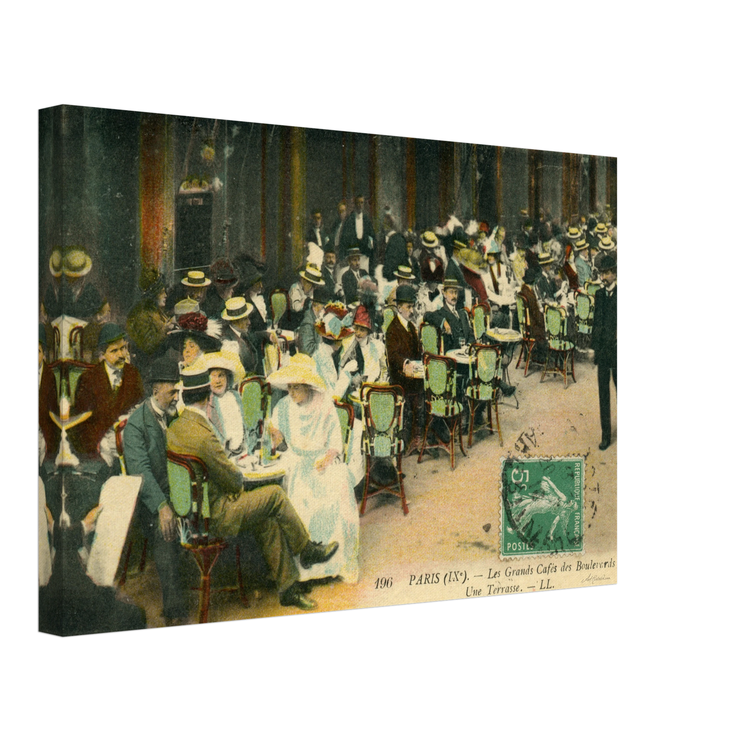 Colorized Café Les Grands Scene (1910) – Wall Art