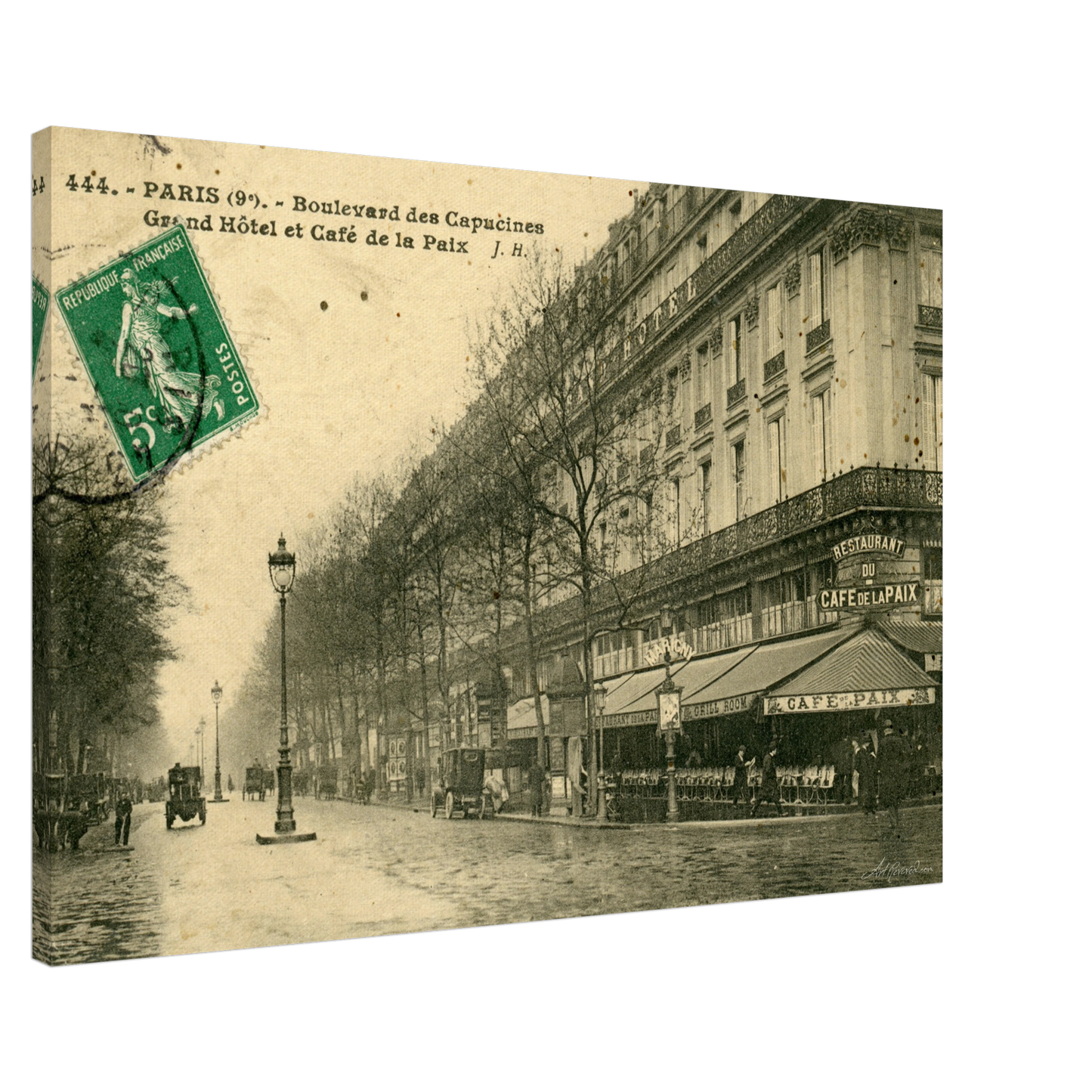 Rainy Morning at Café de la Paix (1911) – Wall Art