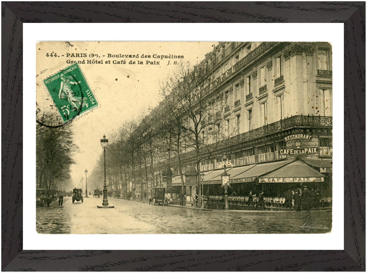 Rainy Morning at Café de la Paix (1911) – Wall Art