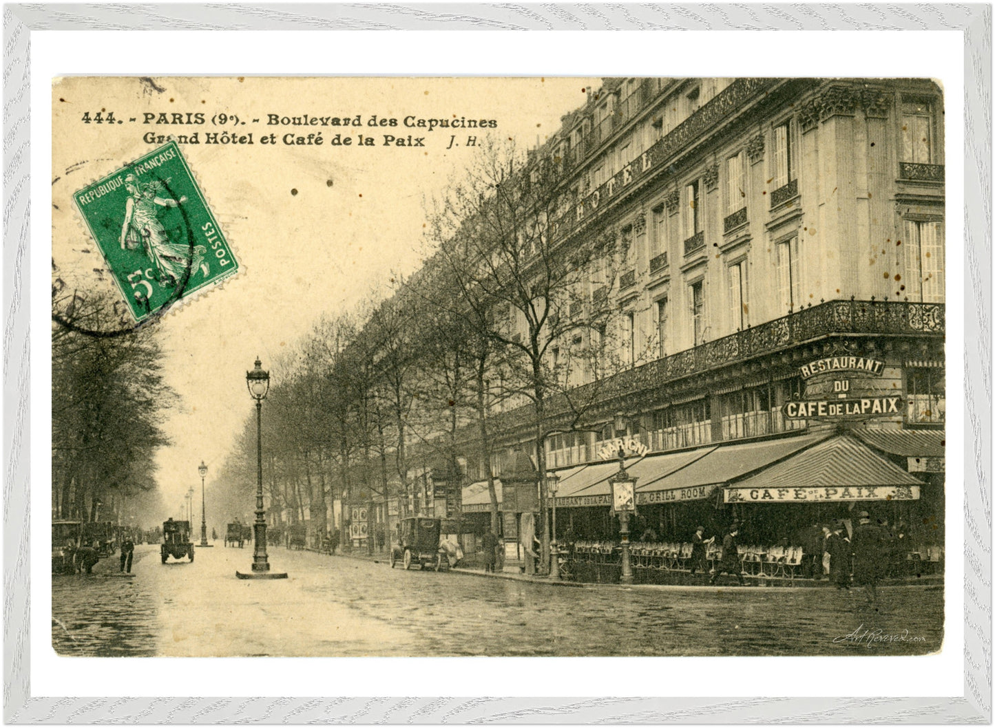 Rainy Morning at Café de la Paix (1911) – Wall Art