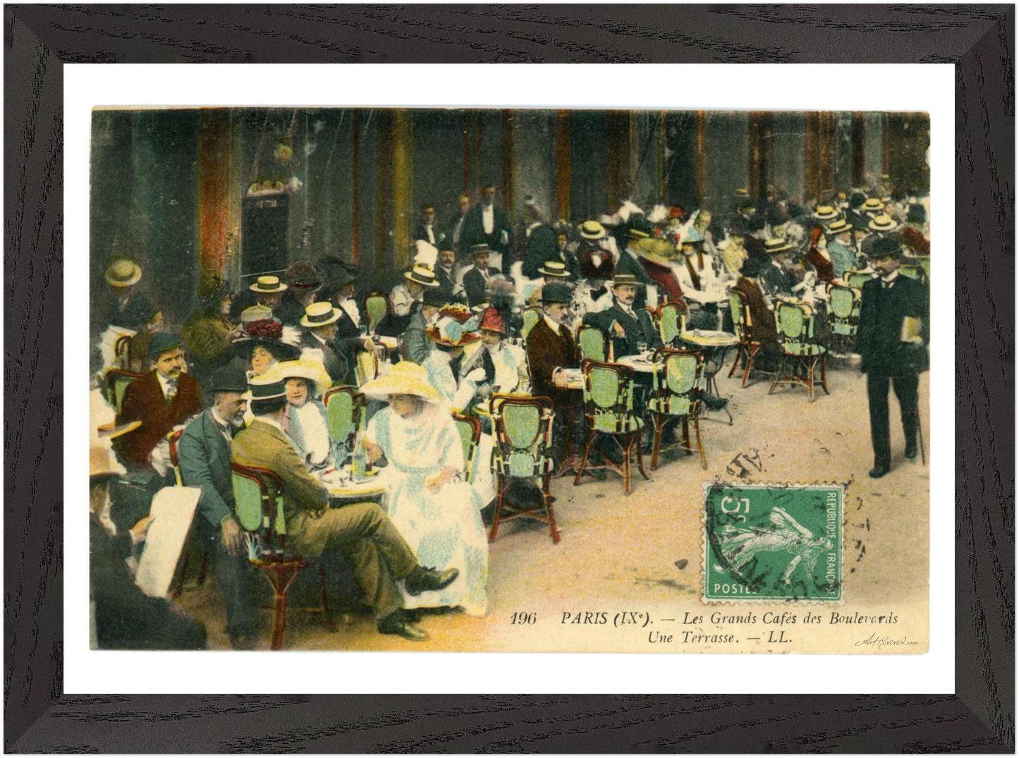 Colorized Café Les Grands Scene (1910) – Wall Art