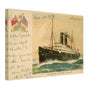 Vintage Wall Art Canvas - Anchor Line SS Caledonia (Mailed 10-29-1907)