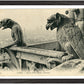 Paris Pair of Gargoyles on Notre Dame Overlooking the City (1900-1910) – Wall Art