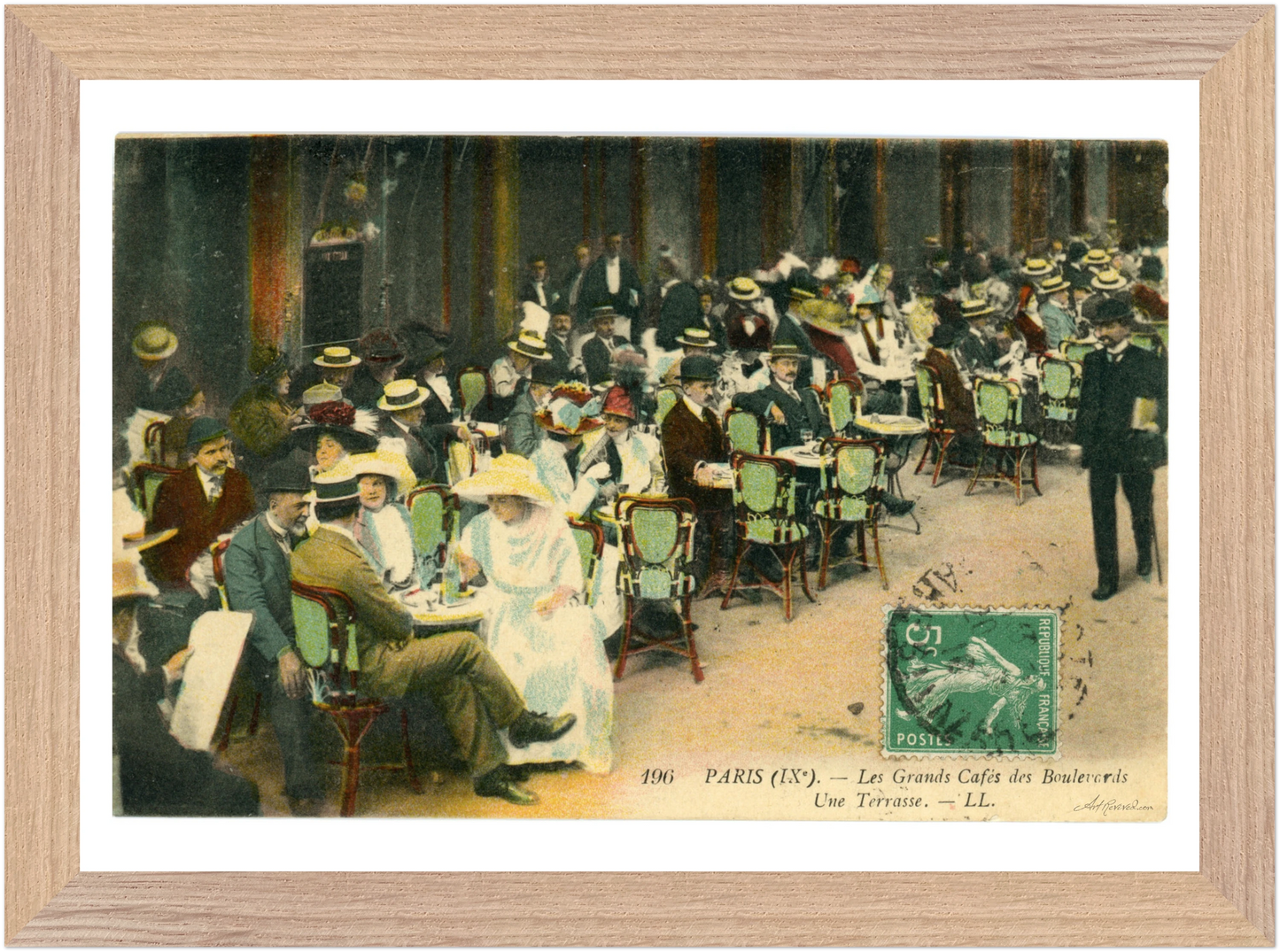 Colorized Café Les Grands Scene (1910) – Wall Art