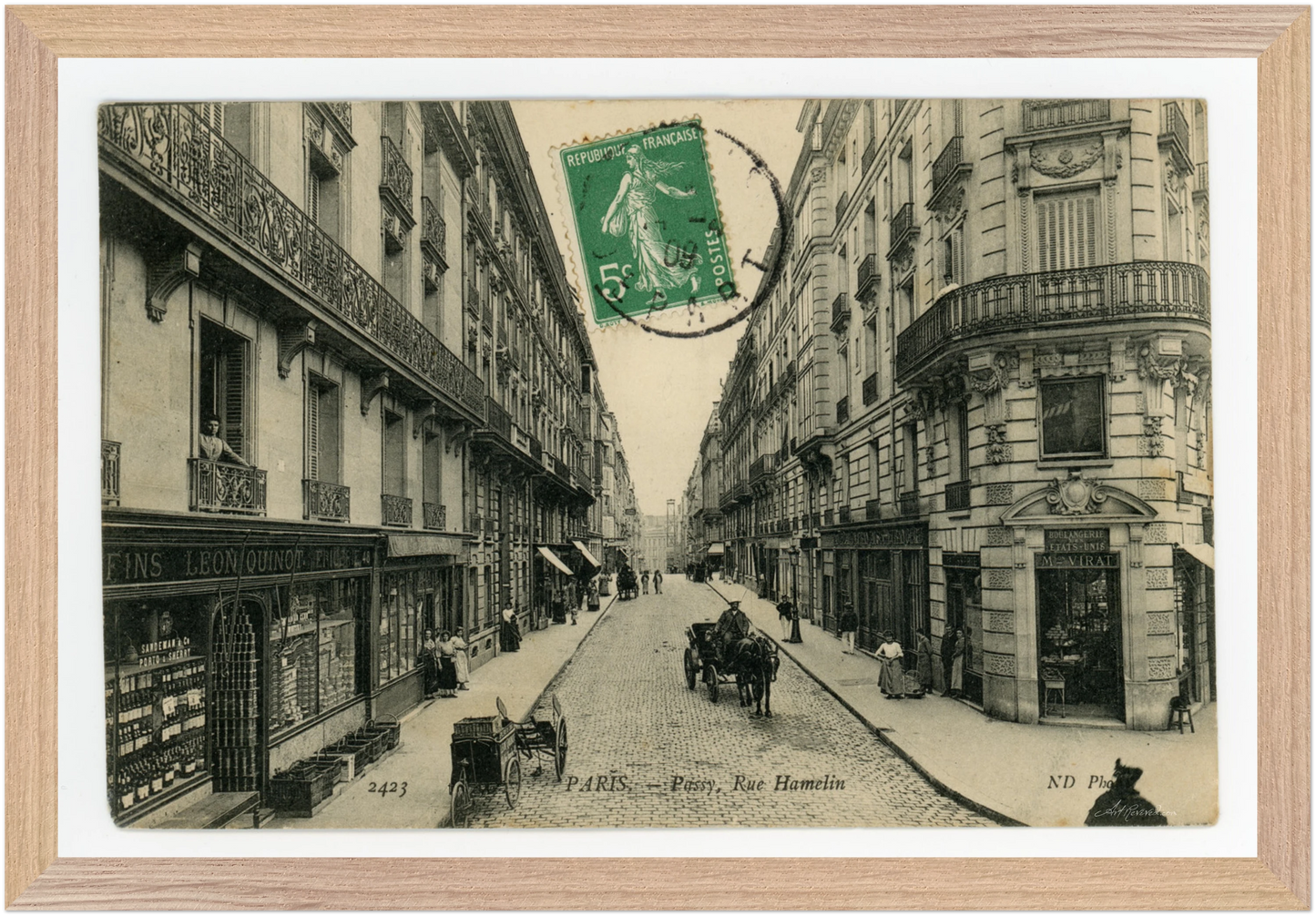 Cobblestone Street in Passy Neighborhood (1909) – Wall Art