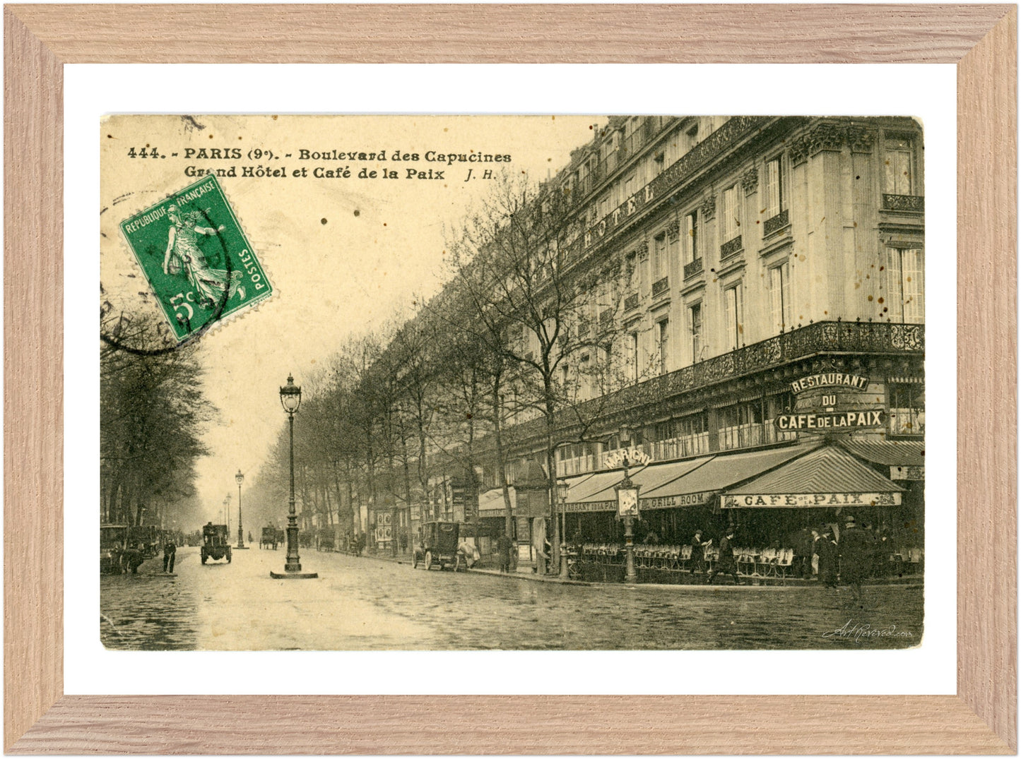 Rainy Morning at Café de la Paix (1911) – Wall Art