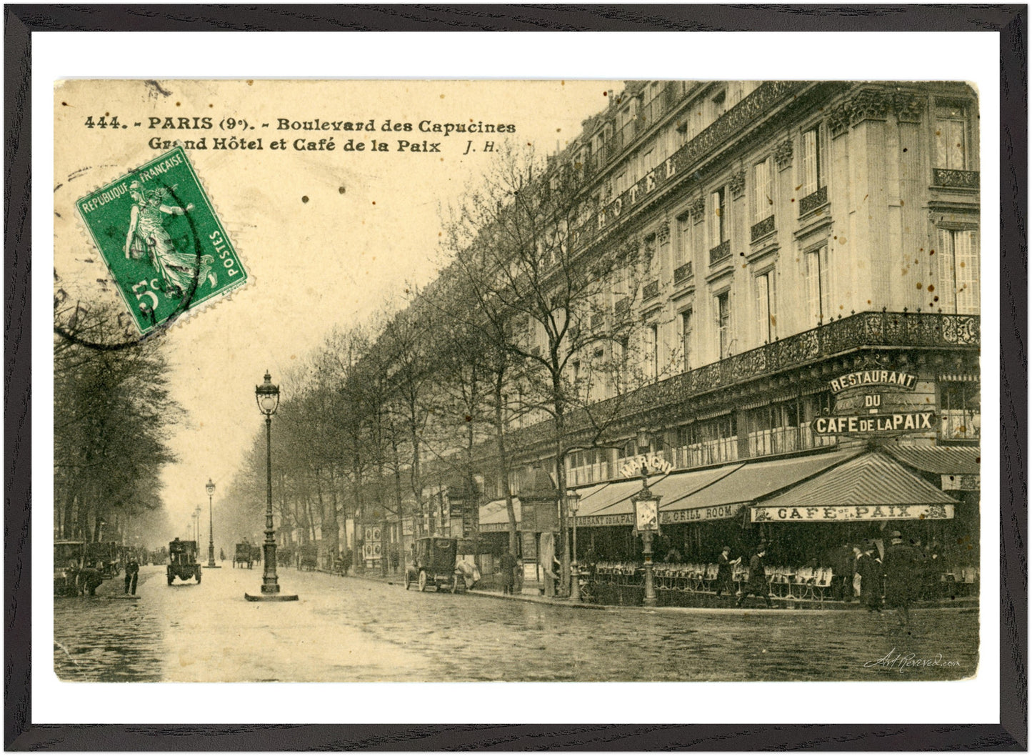 Rainy Morning at Café de la Paix (1911) – Wall Art