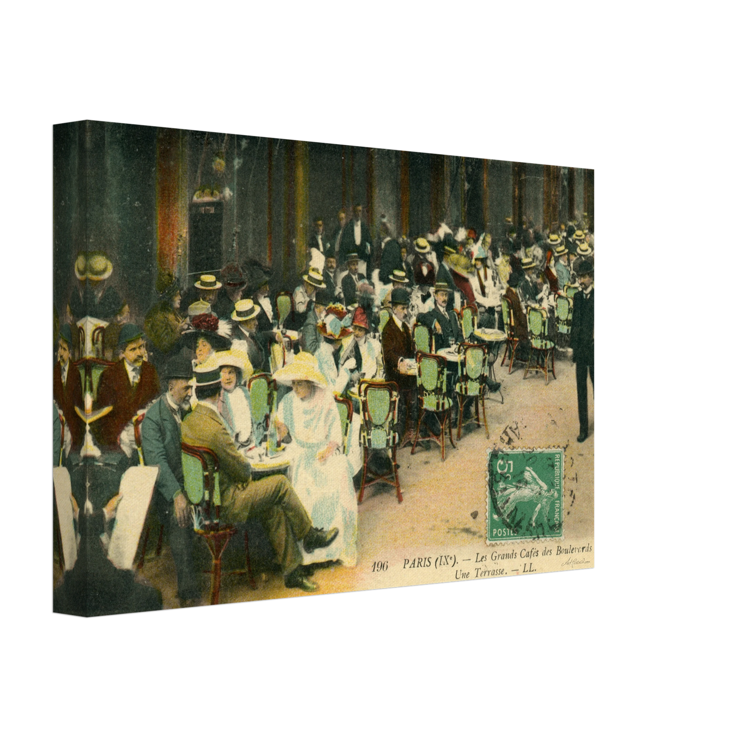 Colorized Café Les Grands Scene (1910) – Wall Art