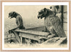 Paris Pair of Gargoyles on Notre Dame Overlooking the City (1900-1910) – Wall Art