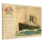 Vintage Wall Art Canvas - Anchor Line SS Caledonia (Mailed 10-29-1907)