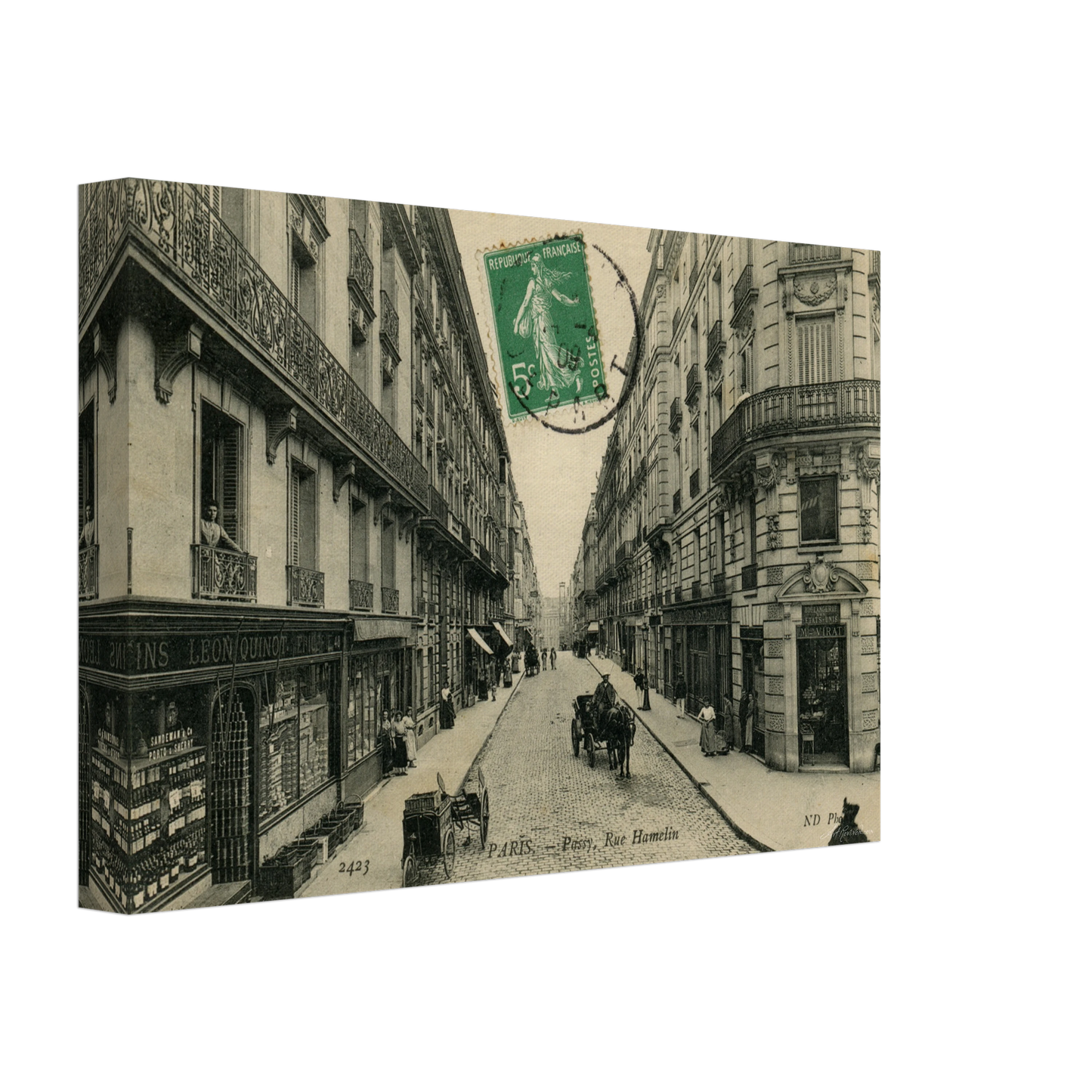 Cobblestone Street in Passy Neighborhood (1909) – Wall Art