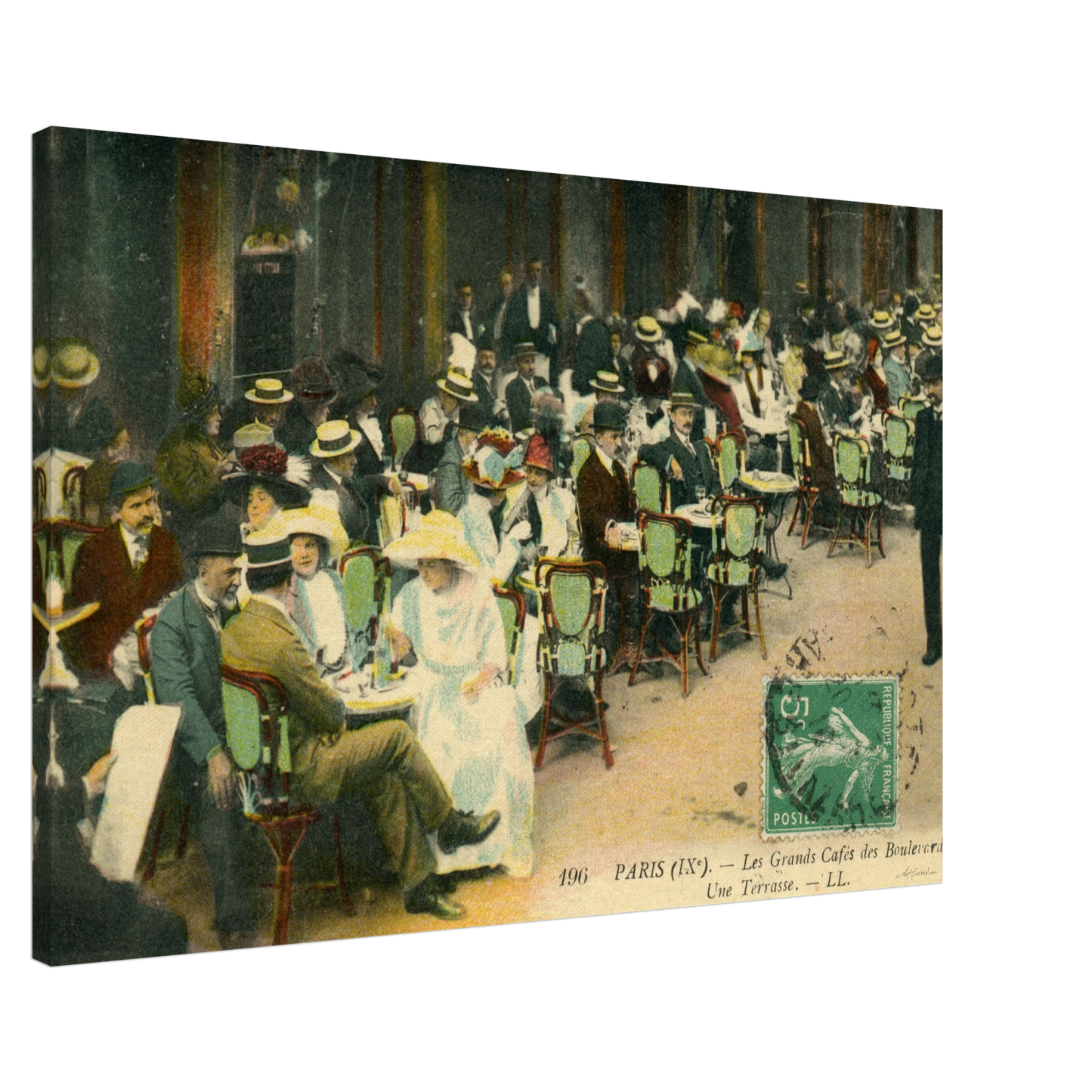 Colorized Café Les Grands Scene (1910) – Wall Art