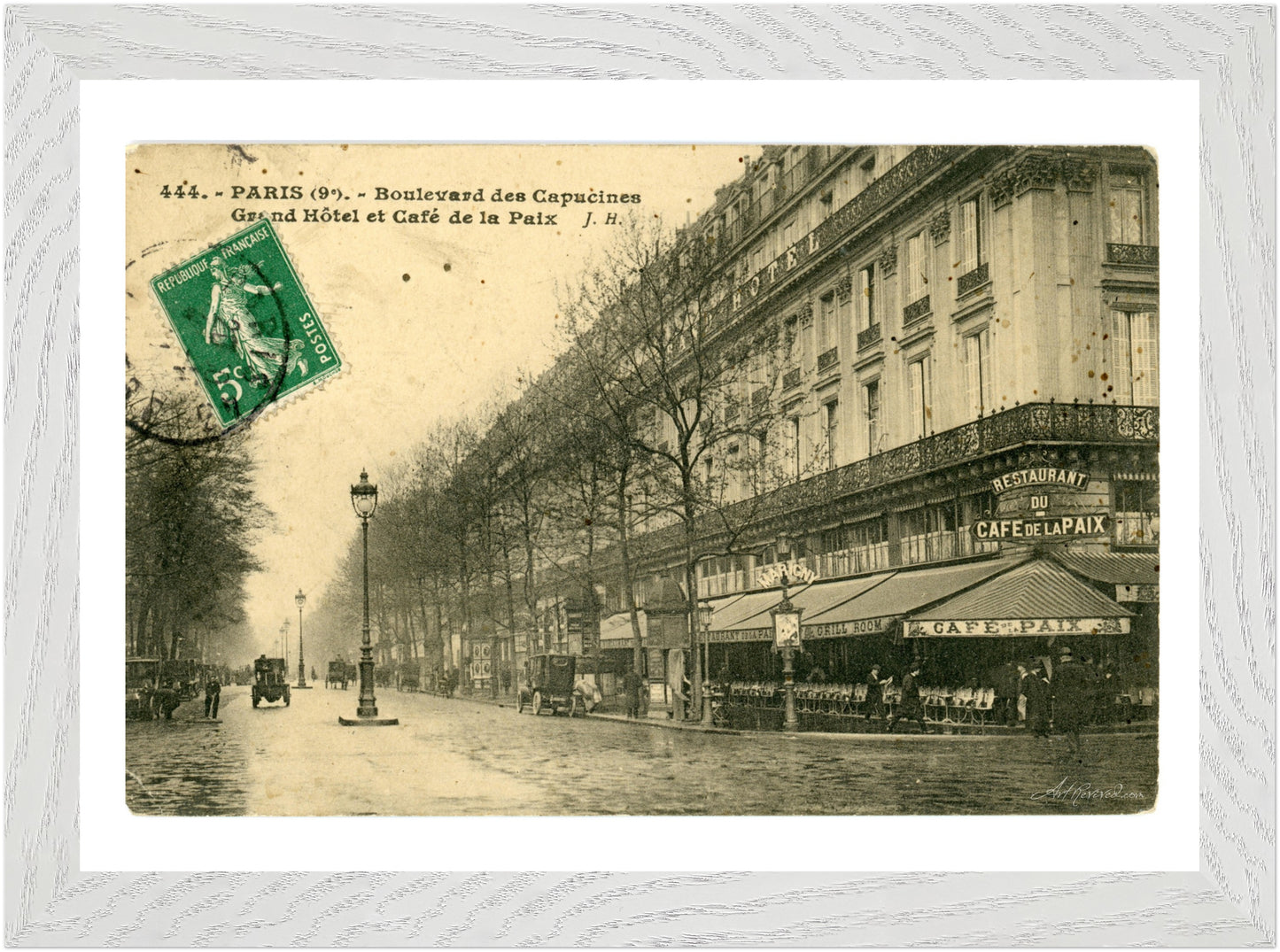 Rainy Morning at Café de la Paix (1911) – Wall Art