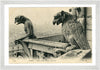 Paris Pair of Gargoyles on Notre Dame Overlooking the City (1900-1910) – Wall Art