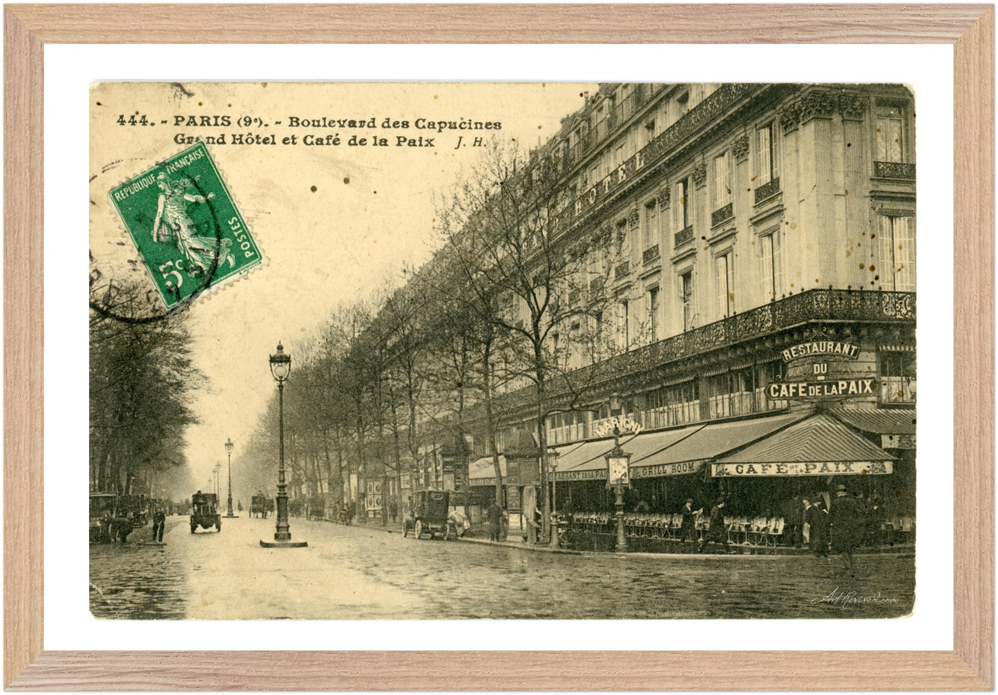 Rainy Morning at Café de la Paix (1911) – Wall Art