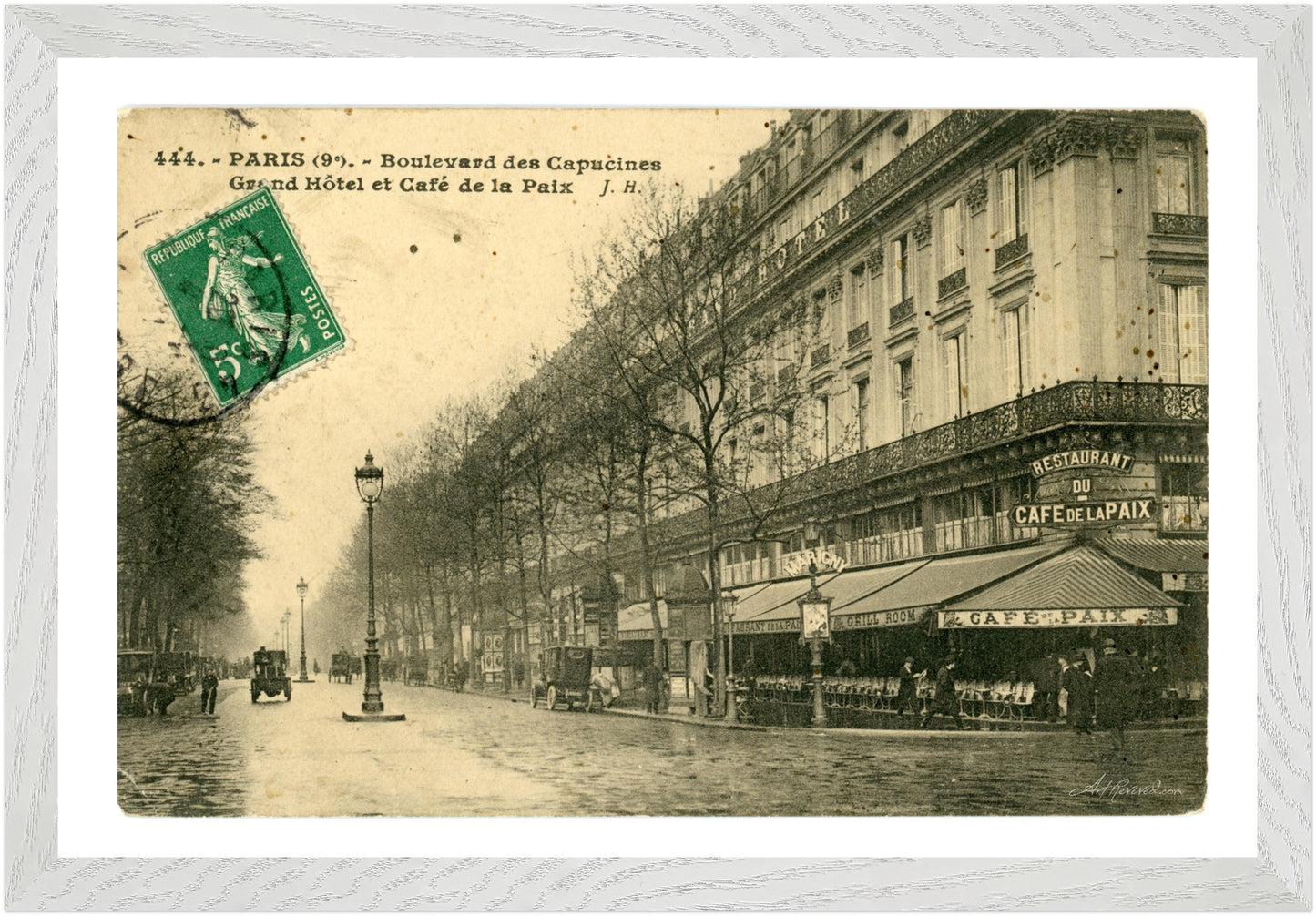 Rainy Morning at Café de la Paix (1911) – Wall Art