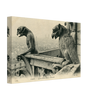 Paris Pair of Gargoyles on Notre Dame Overlooking the City (1900-1910) – Wall Art