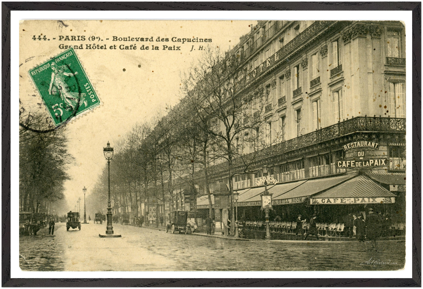 Rainy Morning at Café de la Paix (1911) – Wall Art