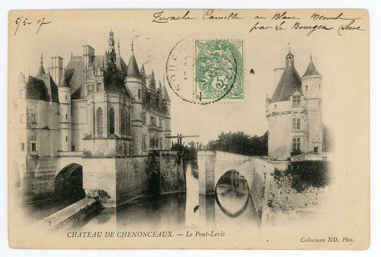 Château de Chenonceaux Vintage Wall Art Canvas: 16th Century Neogothic Castle (05-05-1907)