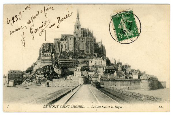 Vintage Wall Art Canvas - Le Mont Saint-Michel (09-24-1908)