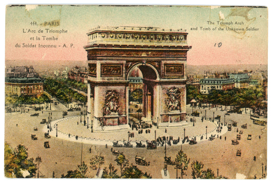 Paris L'Arc De Triumphe And The Tomb Of The Unknown Soldier