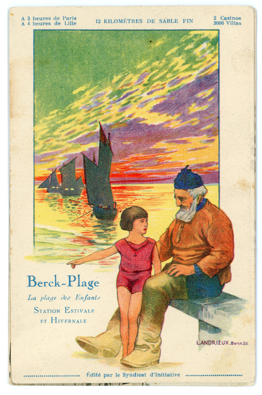 Vintage Wall Art Canvas - Berck Plage (08-18-1906)