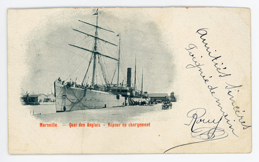 French steamship Les Rades in English wharf