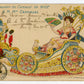 Vintage Wall Art Canvas - 32nd Carnaval de Nice: Madame Carnaval Being Carried by Chariot (Mailed 03-16-1905)