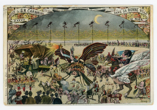 Vintage Wall Art Canvas - 37th Carnaval (Mailed 02-23-1909)