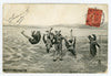 Vintage Wall Art Canvas - Berck Plage: The Rope at Low Tide (Mailed 06-09-1907)