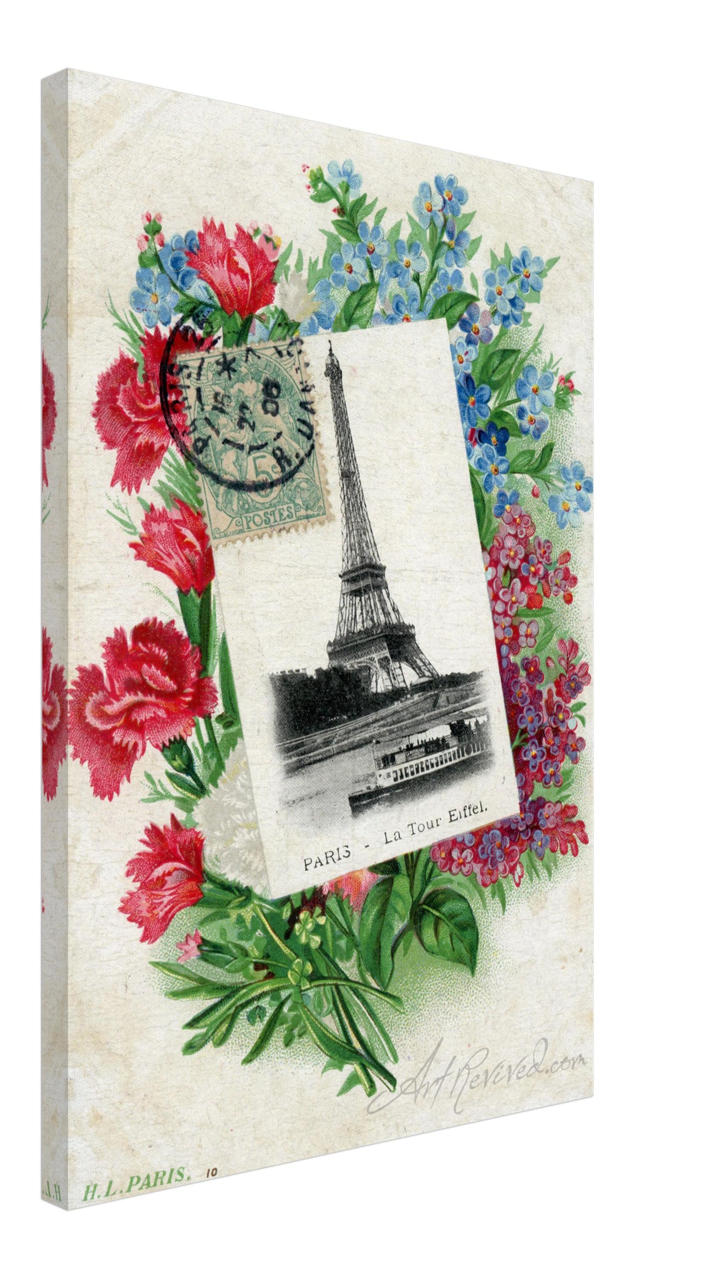 The Eiffel Tower Surrounded by Flowers