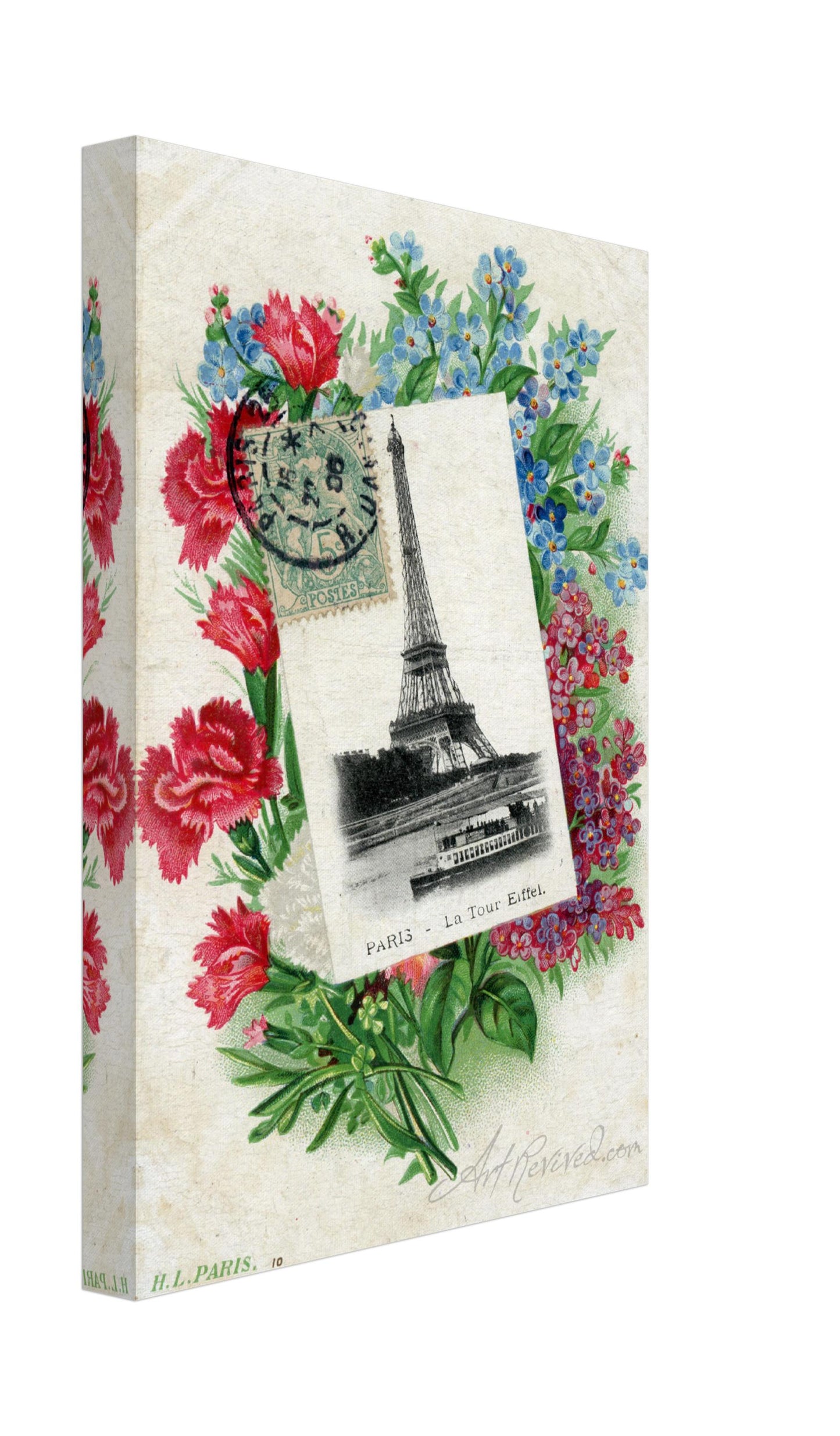 The Eiffel Tower Surrounded by Flowers