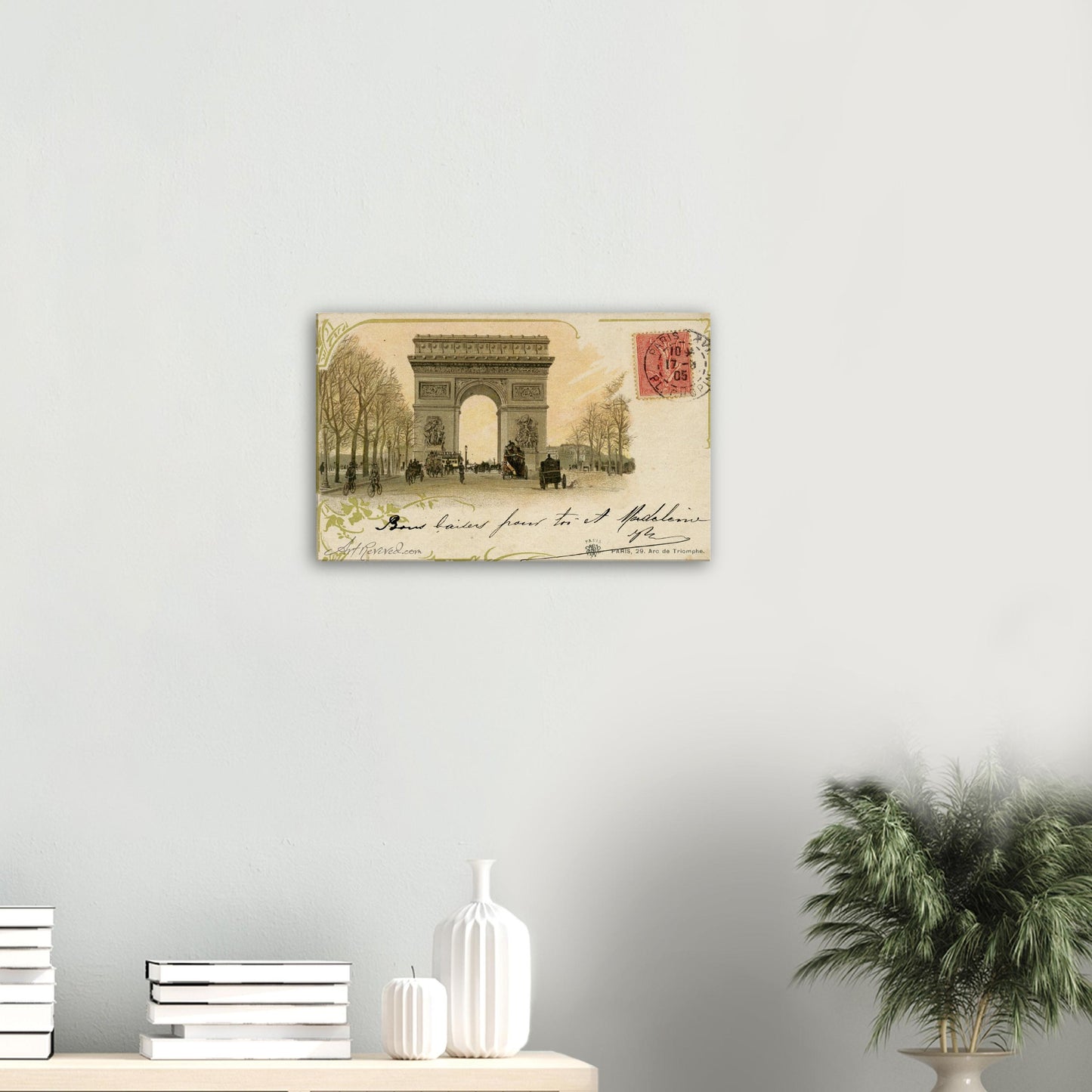 Vintage Wall Art Canvas - Paris L'Arc de Triumphe (08-17-1905)