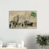 Vintage Wall Art Canvas - Berck Plage: Leaving for the Sea (Mailed 11-27-1909)