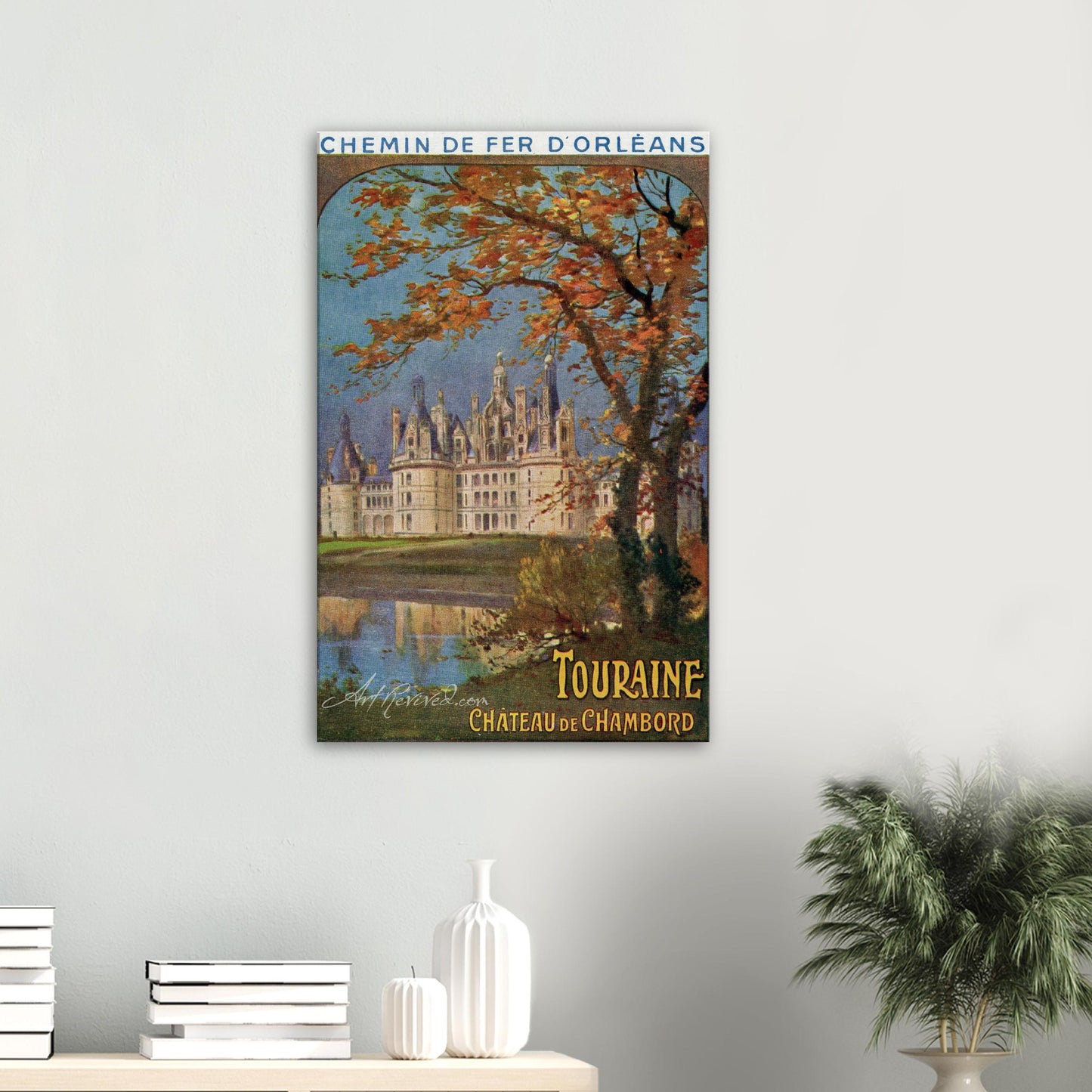 Vintage Wall Art Canvas - Chemin de Fer l'Orleans Chateau de Chambord (1900-1910)