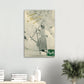 Vintage Souvenir de Morez Woman Skiing Wall Art Canvas (Mailed 05-18-1899)