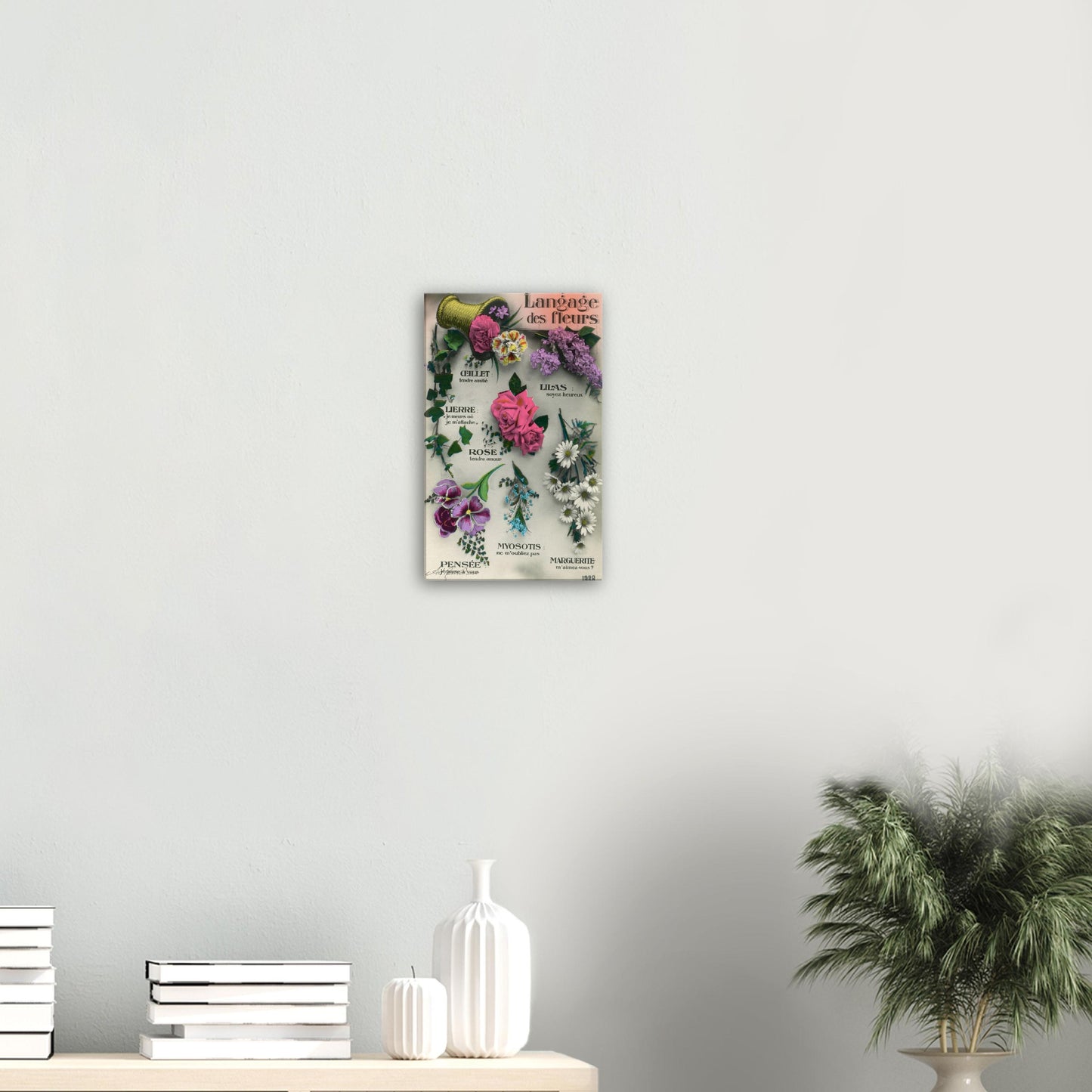 Language of Flower: Seven Flowers Vintage Wall Art Canvas (1900-1910)