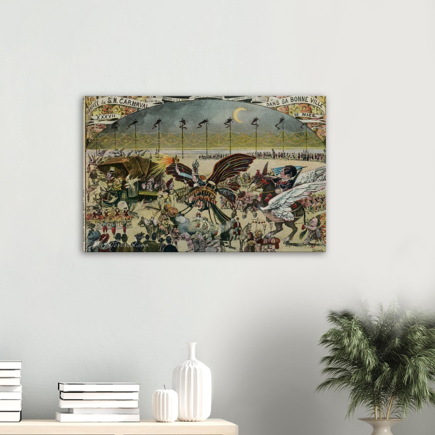 Vintage Wall Art Canvas - 37th Carnaval (Mailed 02-23-1909)